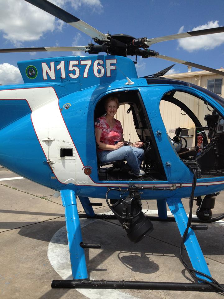 Patricia Pollard was given a ride on a Houston Police Department helicopter because she was a grand jury foreperson.