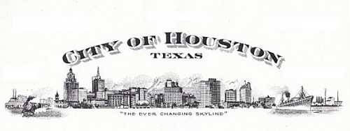 Old promo picture of City of Houston skyline