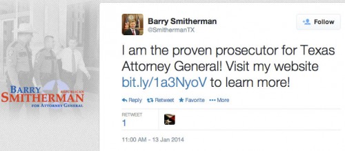 Smitherman Tweet - "proven prosecutor"