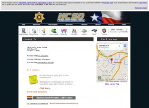 Harris County Sheriff Contact Page with LGBTI Liason