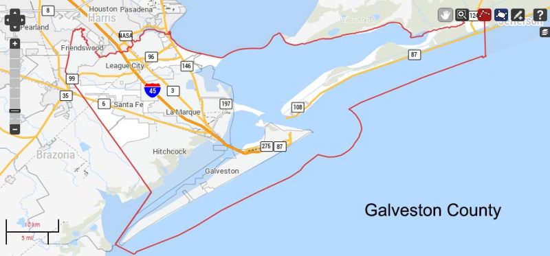galveston county map